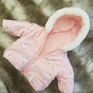 Poodle Gymboree Infant Baby Girl Reversible Puppy Dog Pink Pants 6-12 Months